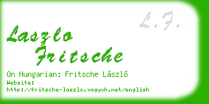 laszlo fritsche business card